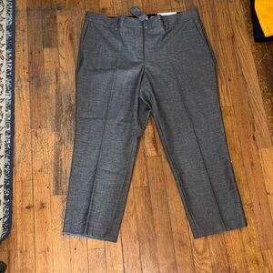 NWT Ann Taylor Gray The Ankle Pants Curvy 14P